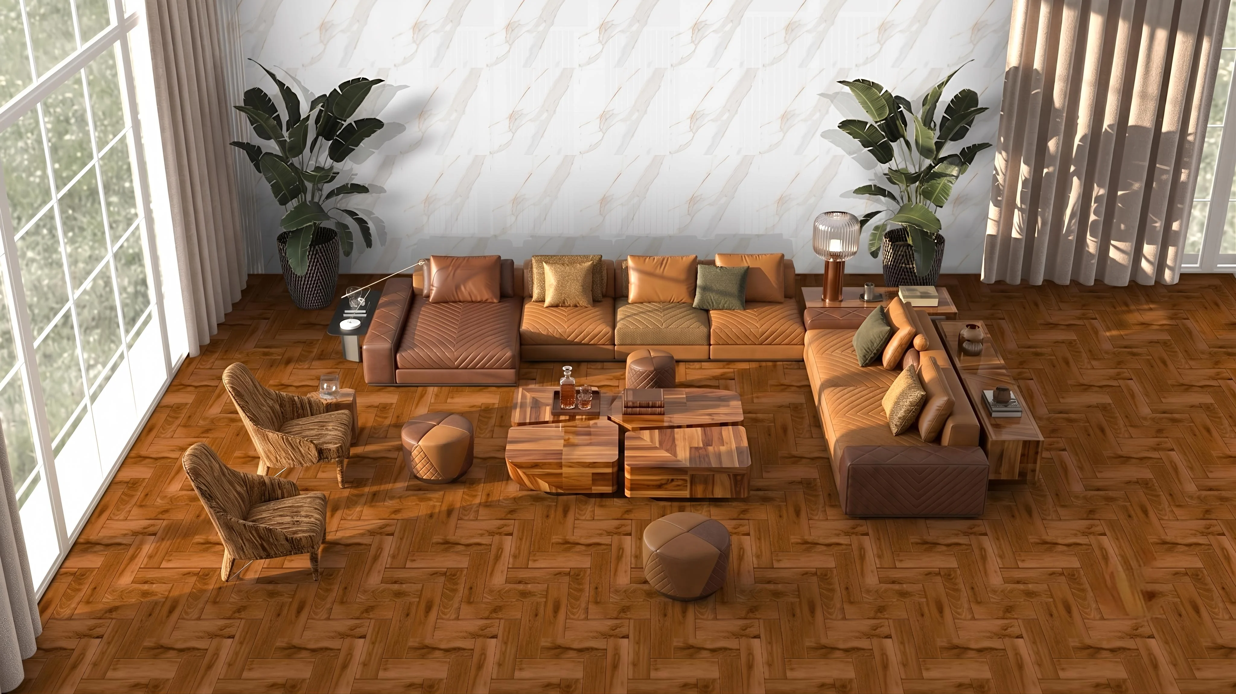 Statuary Glossy Vitrified Tile Mockup